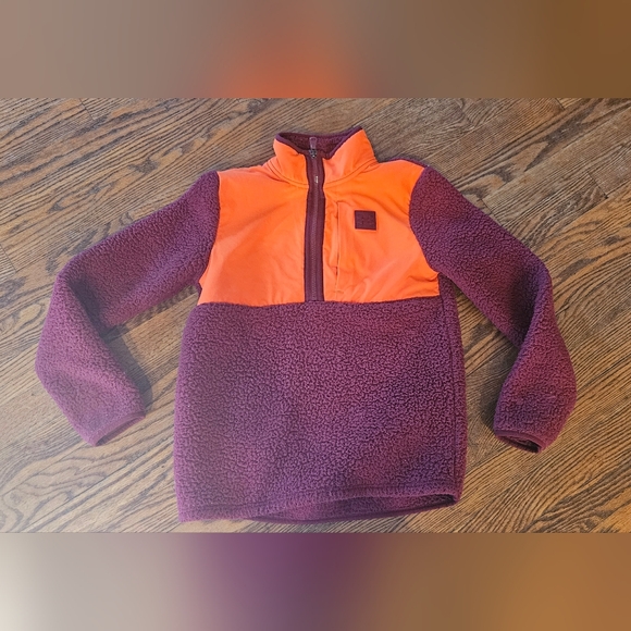 Under Armour Kids Fleece Pullover - Orange and Deep Red - Picture 1 of 3